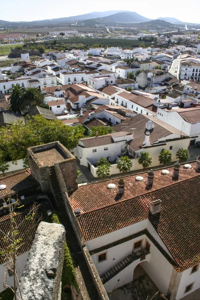 Letecký pohled na město Olivenza, Španělsko — Stock fotografie