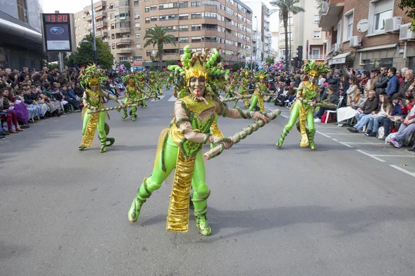 Badajoz Carnival 2016. Troupe parade — Stock Photo, Image