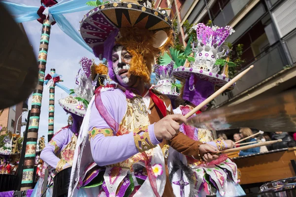 Carnevale di Badajoz 2016. Sfilata di troupe — Foto Stock