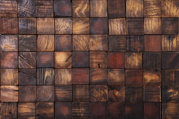 Wooden Mosaic Made Hardwood — Stock Photo, Image