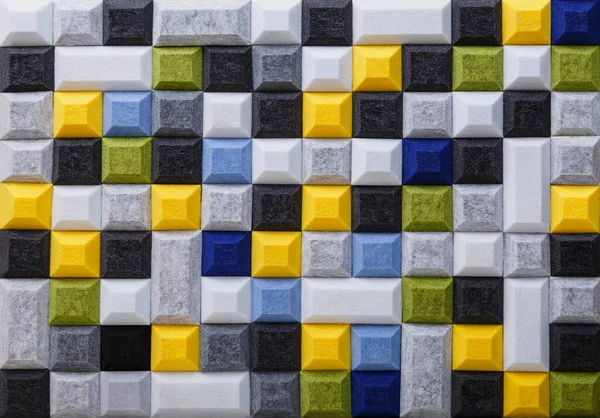 Square Rectangular Acoustic Polyester White Gray Black Yellow Green Blue — Stock Photo, Image