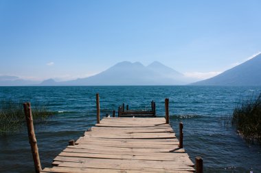 san marcos la laguna Guatemala Lake atitlan ahşap yolu