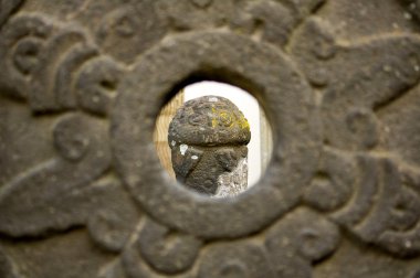 Museo Dolores Olmedo Aztek Yükleme görünümü ile Heykel Sergisi