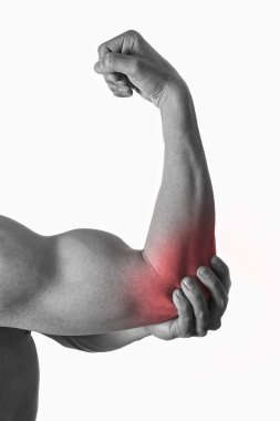dirsek ağrıyor ağrı vücut sağlık ve spor Tıbbı içinde tutarak kas vücut adam