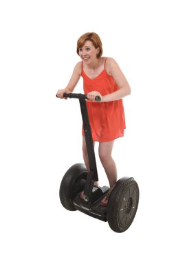 young attractive tourist woman in chic summer dress having fun r