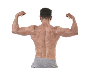 İspanyol spor adamı ve vücut geliştirmeci tutumunda kurumsal wi poz