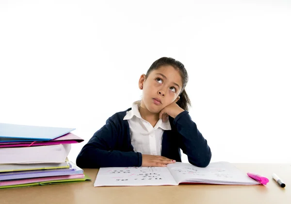 Kid bored under stress with a tired face expression — Stock Photo, Image