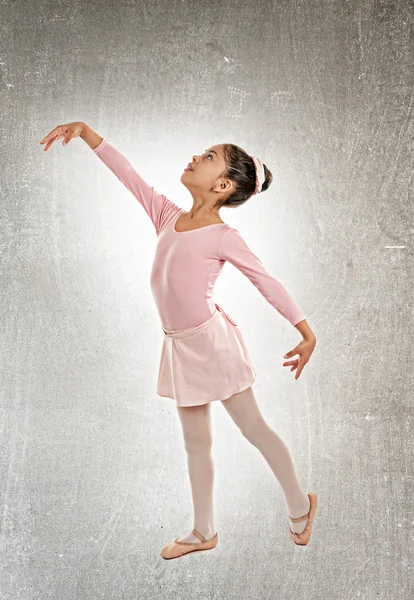 Young cute ballet dancer on white background — Stock Photo, Image