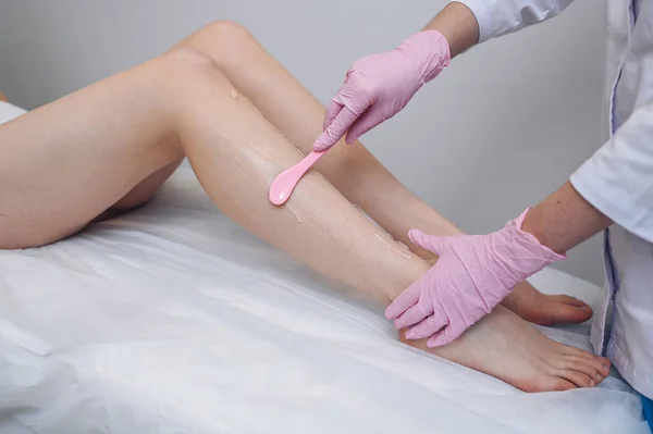 Laser Epilation Cosmetologia Salão Beleza Conceito Spa Preparação Para Procedimento — Fotografia de Stock