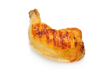 Izgara tavuk budu beyaz arka planda izole