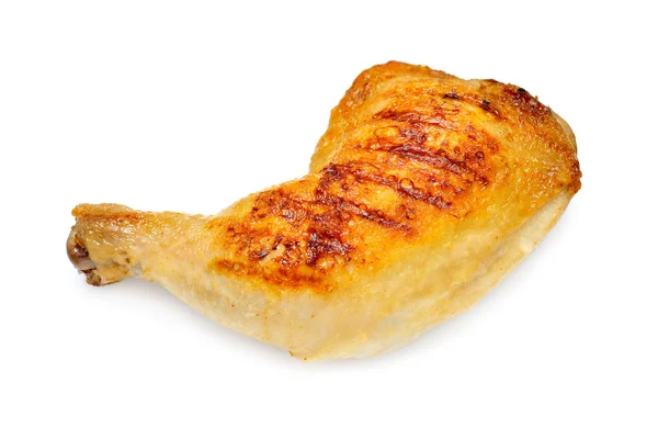 Grilled chicken thigh isolated on white background — Stock Photo, Image