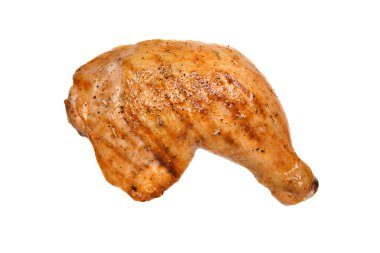 Izgara tavuk budu beyaz arka planda izole