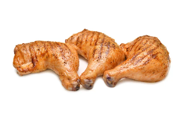 Beyaz Arka Planda Izole Edilmiş Izgara Tavuk Butları — Stok fotoğraf