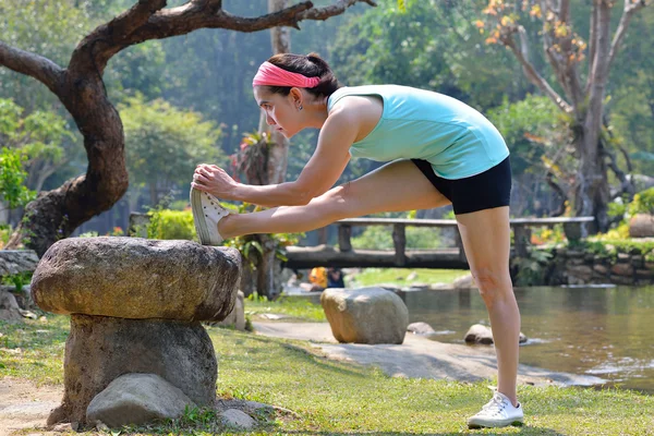 Frau beim Sport — Stockfoto