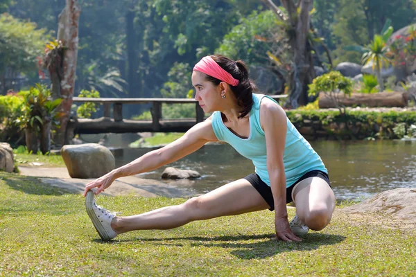 Frau beim Sport — Stockfoto