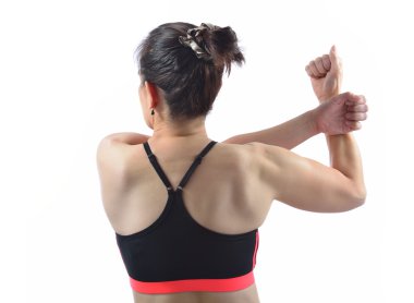 kadın onun kol germe