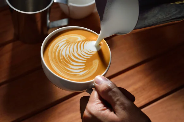 Így a café latte art — Stock Fotó