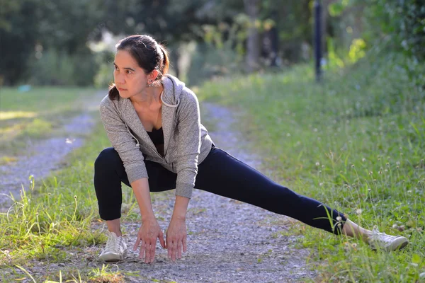 Frau beim Sport — Stockfoto