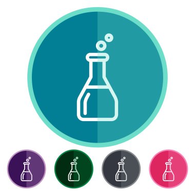 Düz simgeler şişesi kabarcıklar