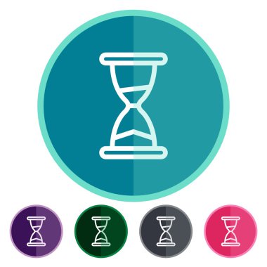 Düz simgeler kum saati