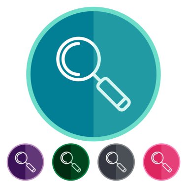 Düz simgeler Büyüteç