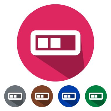 Düz simgeler pil daha az