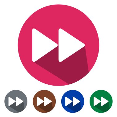 Düz simgeler hızlı ileri düğmesi