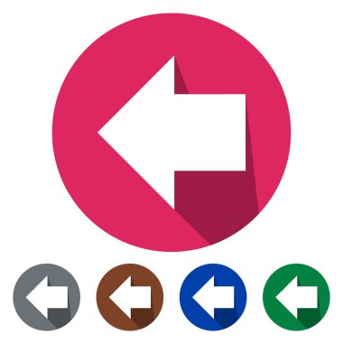 Düz simgeler sol ok