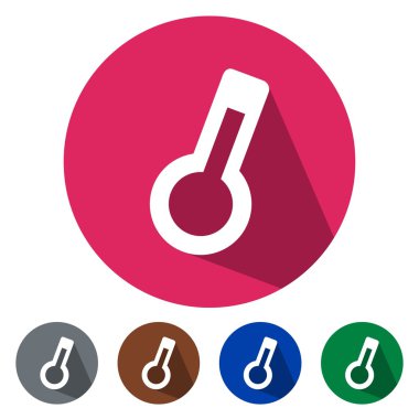 Düz simgeler Merkür termometre