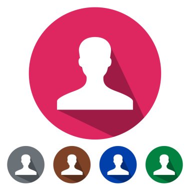 Düz simgeler mans siluet