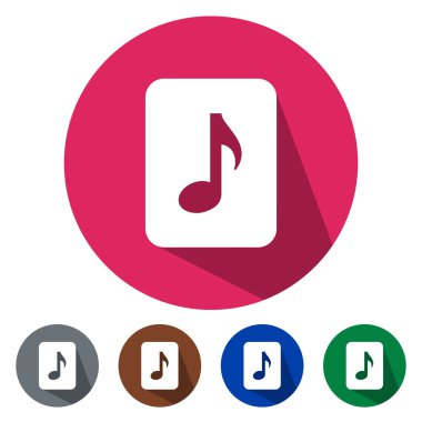 Düz simgeler müzik tuşu