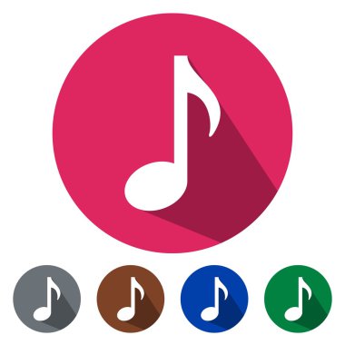 Düz simge müzik notası