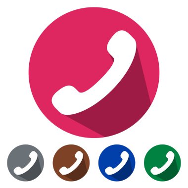 Düz simgeler telefon