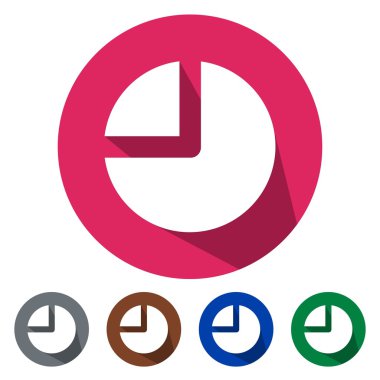 Düz simgeler pasta grafiği