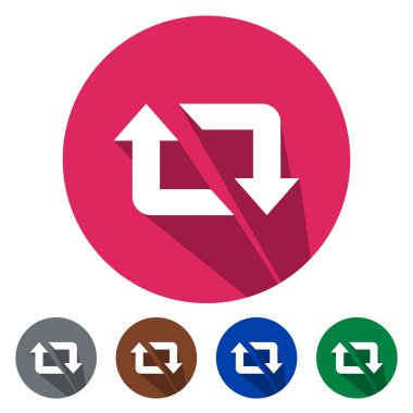 Oklar düz simgeler retweet