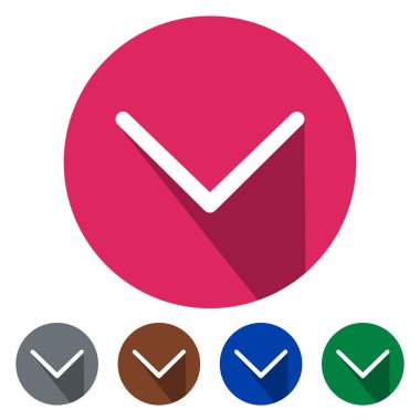 Düz simgeler ok aşağı kaydırma