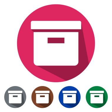 Düz simgeler depolama kutusu