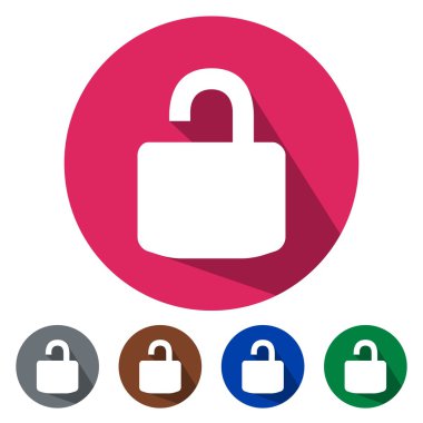 Düz simgeler kilidi asma kilit