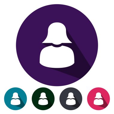 kadın kullanıcı simgeleri düz