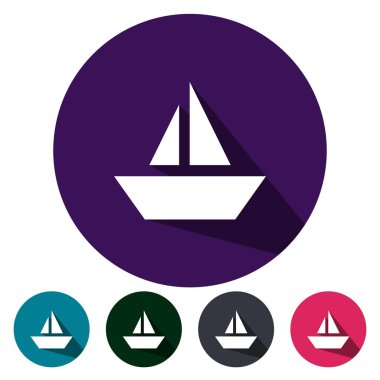 simgeler düz yelkenli tekne