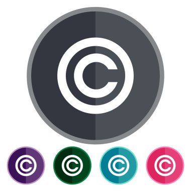 düz telif hakkı simgeleri