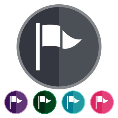 simgeler düz golf bayrak