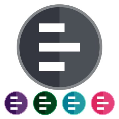 simgeler düz sola hizalama