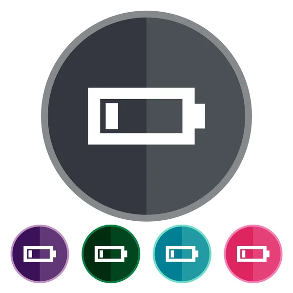 Icons flat low battery — Stock Vector