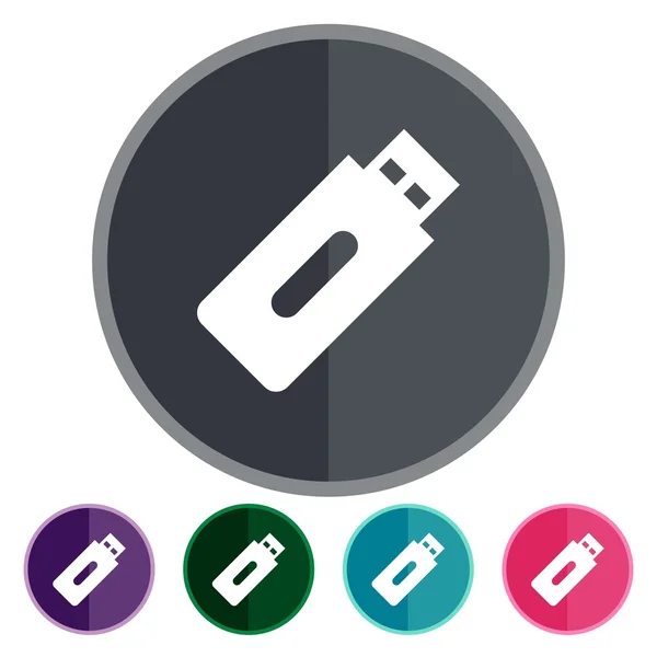 Icons flat pen drive — Stock Vector