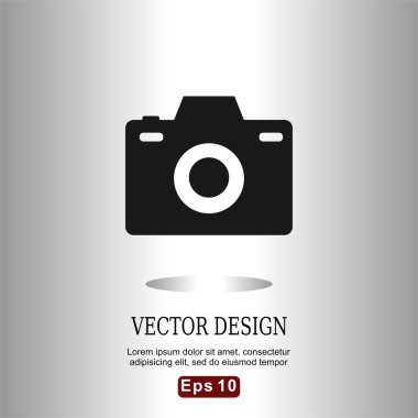 simgeler düz dslr fotoğraf makinesi