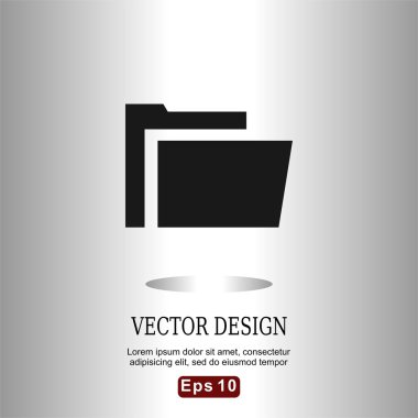 simgeler düz açık klasör