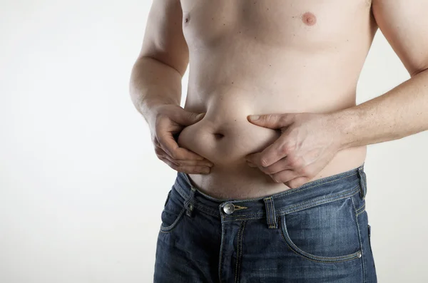 腹部减肥的人 — 图库照片