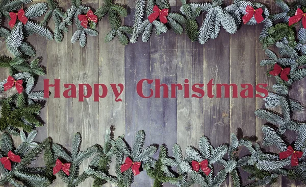 Wood background happy christmas — Stock Photo, Image