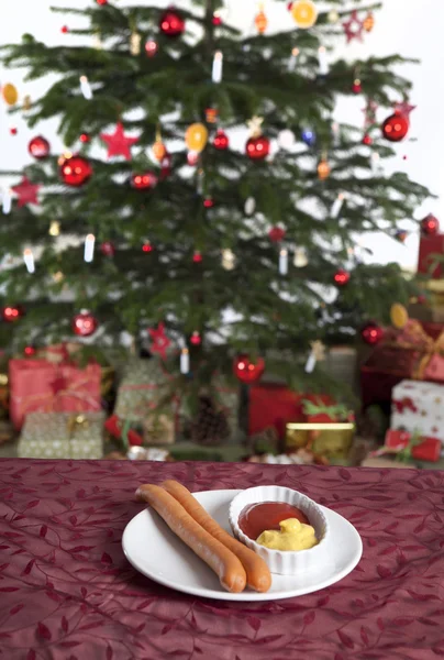 Wurst zu Weihnachten — Stockfoto